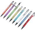Stylo Blue Metallic Ball Custom logo Multifunction Stylus Ballpoint Personnalisable New 2 in 1 Metal Touch Pen