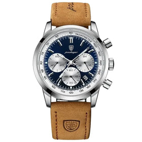 New POEDAGAR 921 Luxury Man Watch High Quality Waterproof Luminous Men Quartz Wristwatch Leather Fashion Watch for Men Business