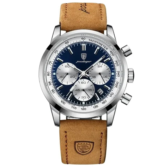 New POEDAGAR 921 Luxury Man Watch High Quality Waterproof Luminous Men Quartz Wristwatch Leather Fashion Watch for Men Business