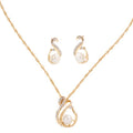 G590 Fashion Jewelry Women Christmas Gift Pearl Pendant Earring Necklace Jewelry Sets