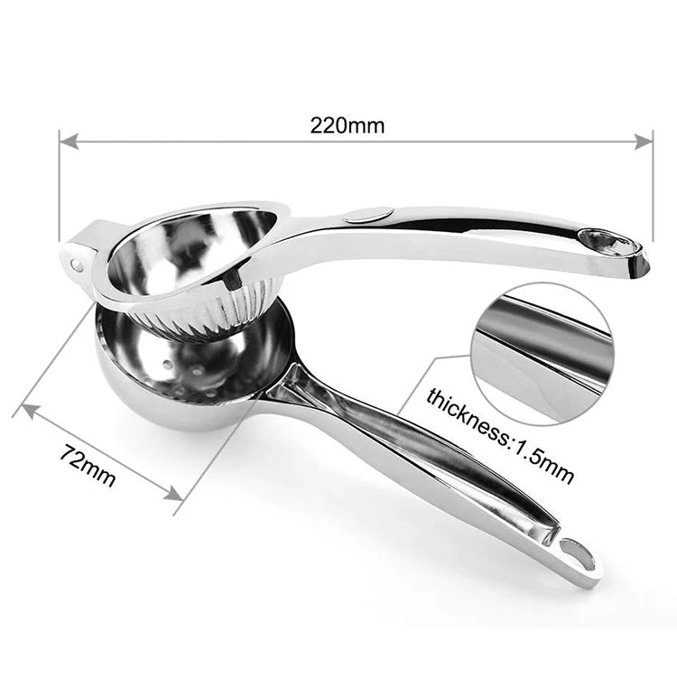 Eco-Friendly Zinc Alloy Manual Citrus Lime Lemon Juicer Squeezer Hand Press Tools with Custom Logo and Packaging