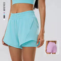 Summer Quick Drying Breathable Ice Yoga Shorts Women'S Drawstring Casual Fitness Pants With Pocket MegaBDM