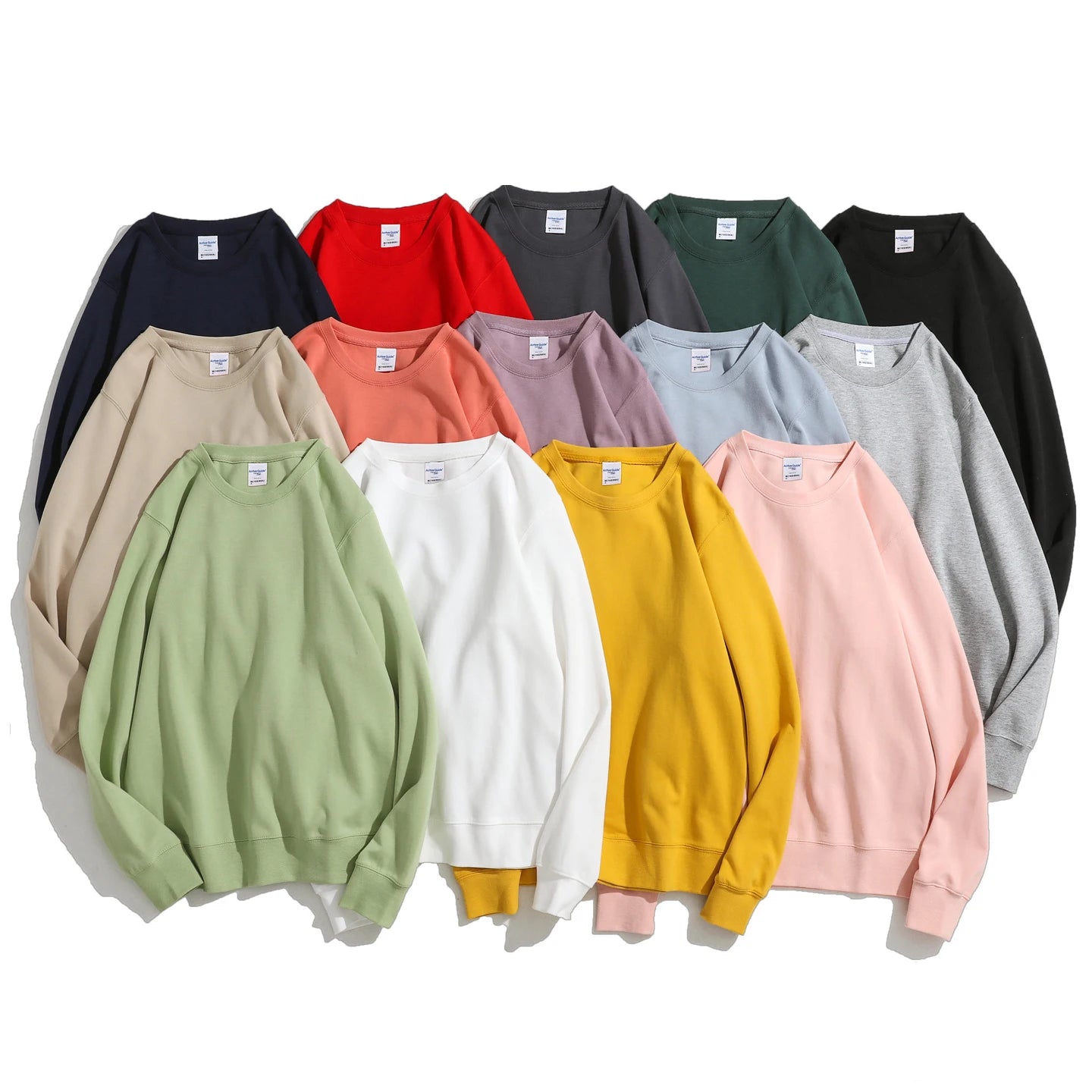 Custom Embroidered Printed Unisex Plain Blank Cotton Healthy Fabric Drop Shoulder Outdoor Streetwear Mens Crewneck Sweatshirt