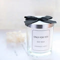 Multiple Colors Available Empty Cup Glass Jar Candles Boxes Packaging Candle With Lid and Bow Tie Iron Cover