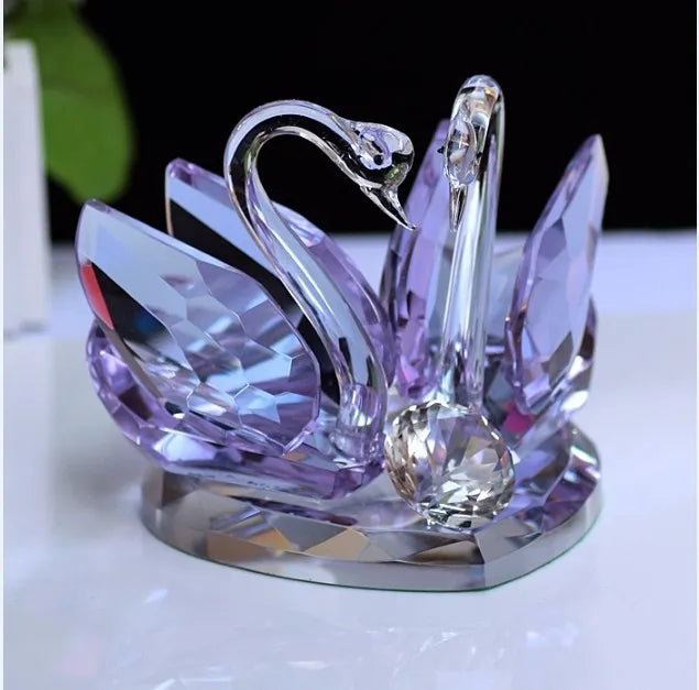 DIY Purple Crystal Swan for Wedding Favors