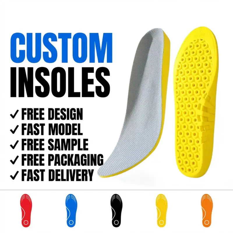 PU Sport Comfort Insole with Arch Support Memory Foam & Natural Latex Shoe Insole