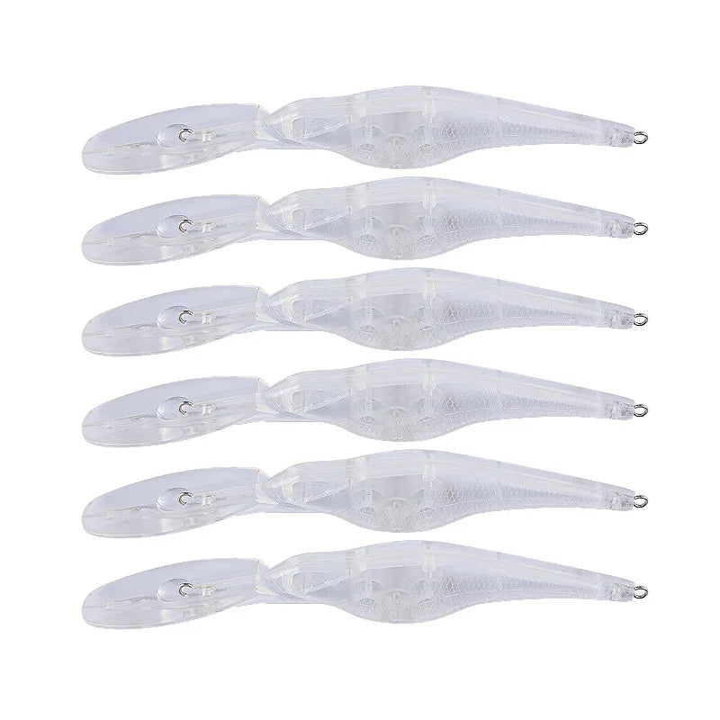 DORISEA N12 12.7cm 8.5g DIY Hard Plastic Artificial Minnow Fishing Bait Lure Unpainted Blank for River Lake Stream Fishing