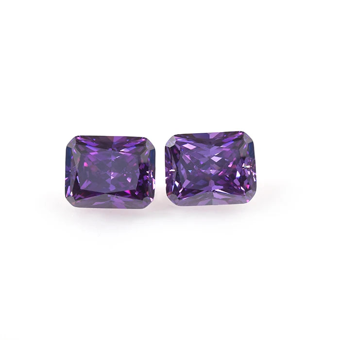 Roomy Top Quality Amethyst CZ Gemstone Oatagon Cut Amethyst Cubic Zirconia Price Per Carat