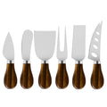 Factory Stocked Low MOQ Stainless Steel Cheese Knives Black Walnut Wood Handle Cheese Knife Fork for Kitchen