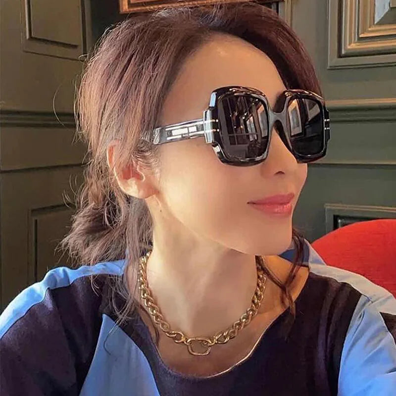 YTSMF18092 2021 Big Frame square Fashion Sunglasses Women Eyewear Shade Sun Glasses Wholesale