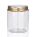 8oz 250ml Clear Plastic PET Containers with Aluminum Lids Storage Jars for Candy Food Spice Packaging Use for Cosmetics As Well