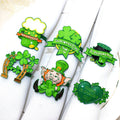 Hot Sale Irish Napkin Rings Napkin Holder Set Cute Metal Table Setting for Home Parties Green Enamel Design Stocked Feature