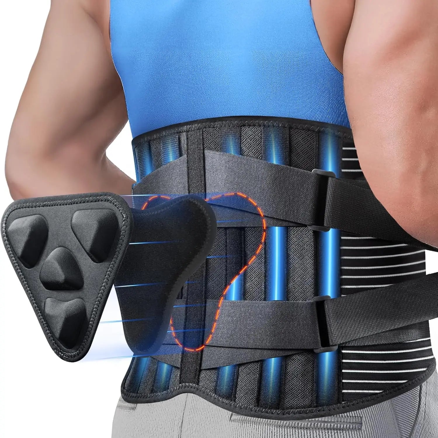 Alternative Soft Breathable Mesh Fabric Lumbar Support Waist Belt Brace