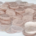 Natural Rose Quartz Stone Discs Crystal Round Flat Discs for Jewelry Making Home Decoration