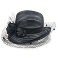 2020 New Fashion Lady Wedding Hat Wholesale Low MOQ Elegant Woman Organza Black Church Hat