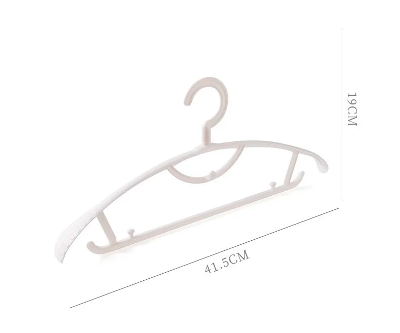 New Hanging Plastic Clothes Hanger Seamless Anti-slip pp Plastic Clothes Drying Rack