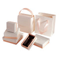 2023 Custom Luxury Hot Stamping White Printed Drawer Sliding Satin Jewelry Packaging Gift Box with Handle