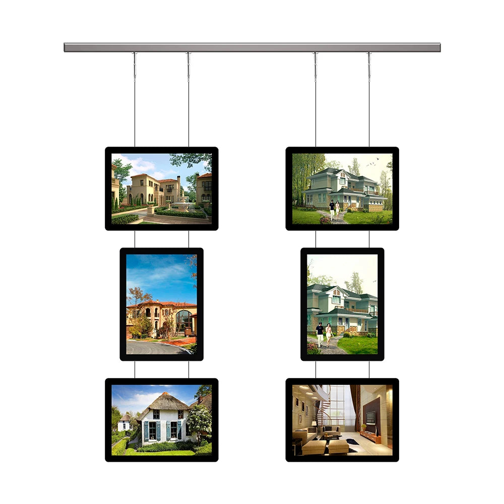 Custom A2 A3 A4 Electronic Acrylic Poster Frame Folder Stand Floating LED Light Box Shelving Magnetic Display Light 12V/24V