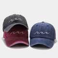 New Vintage Washed Cotton Curved Brim Baseball Cap Custom Logo Embroidery Hats 6 Panel Dad Hat