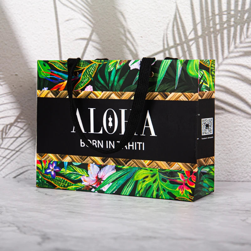 Custom Color Printed Art Paper Wedding Favor Gift Shopping Storage Bag with Logo Recyclable