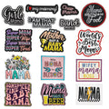 Wholesale Color English Letters Western Mama Iron on Patches Washable Custom Embroidery Patch for Clothing DIY Decoration