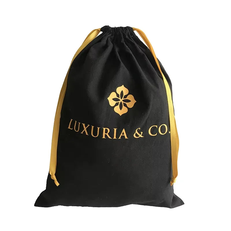 Custom Logo Wholesale Black Cotton Dust Handbags Bags Luxury Purse Dust Bag for Dress
