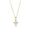 Exquisite Hot Selling Cross Micro Inset Zircon Necklace Stainless Steel square Zircon Cross Pendant Necklace