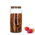 Large Size Borosilicate Glass Storage Jar Bathroom Laundry Glass Jar Set With Bamboo Lid Wood Scoop Tray