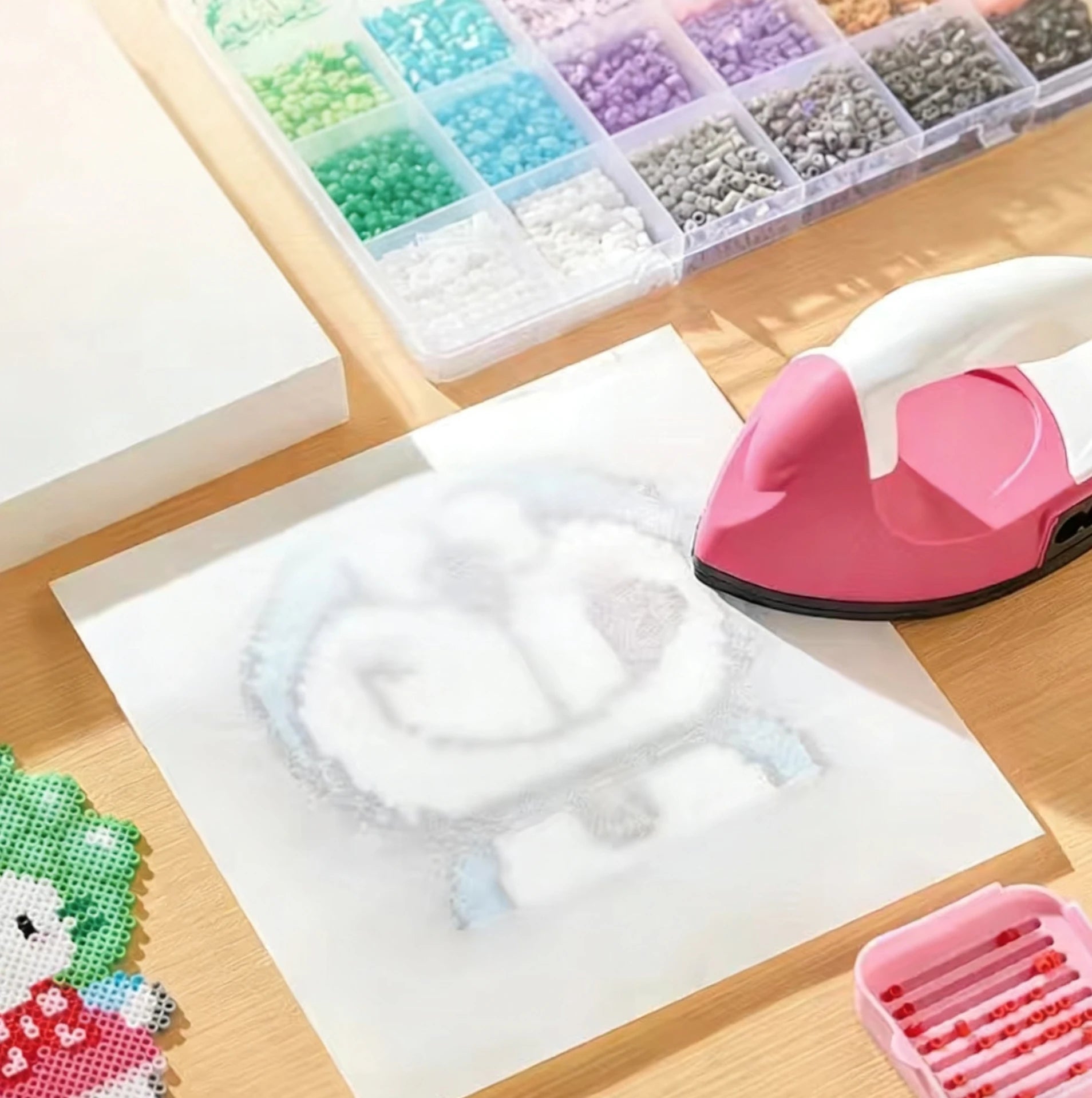 Perler Bead Paper Double Sided Silicone Baking Paper Non Stick Heat Resistant Parchment Paper for Perler Beads Ironing