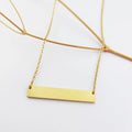 Bar Necklace Stainless Steel Joias Em Ouro 18k Diy Jewelry Laser Engraved Necklaces Gold Vermeil Necklace Xp Jewelry