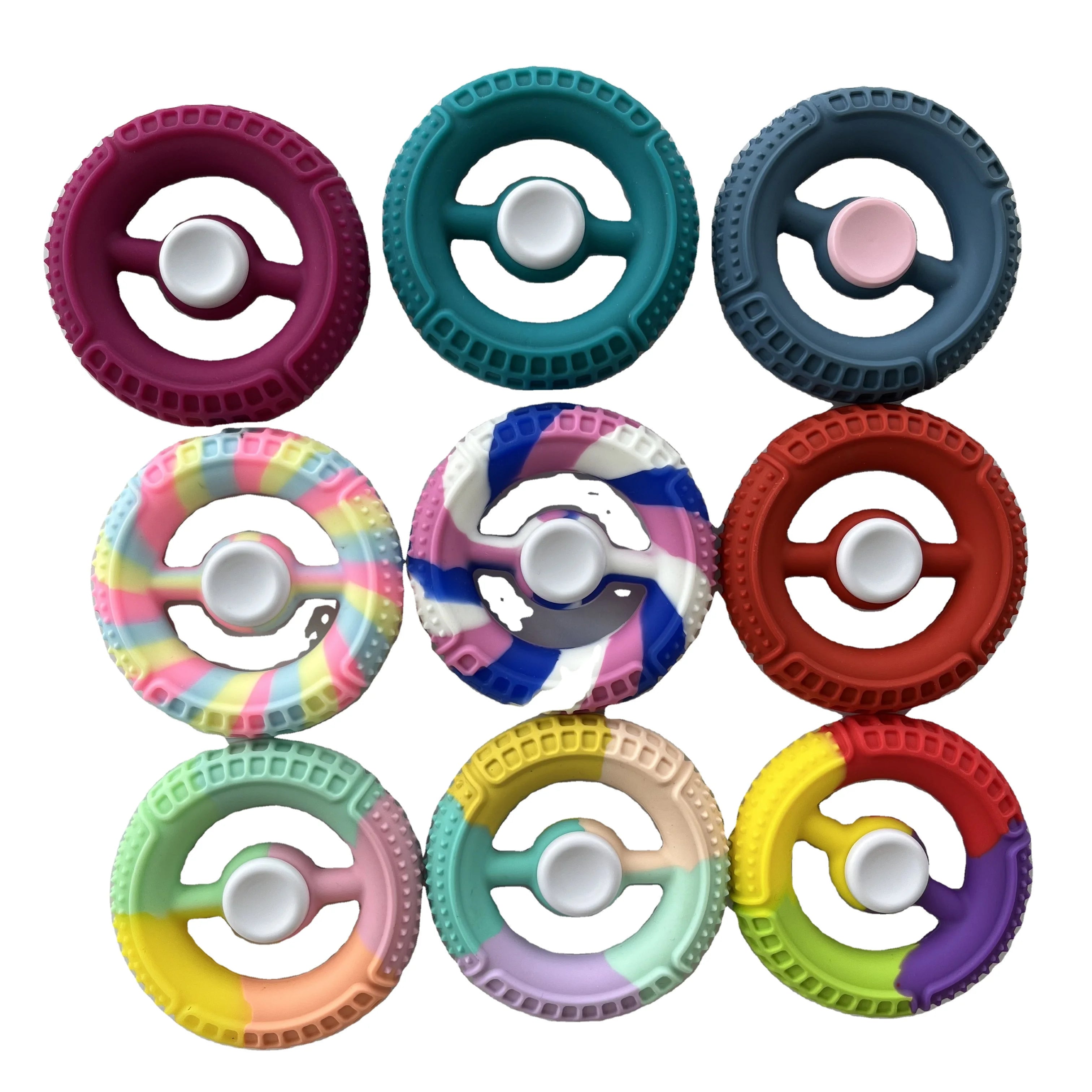CW HGP008  Hot Sale New Silicone Fidget Spinner Grip Hand-muscle Wrist Developer Spinner Hand Gripper