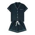 FUNG 6056  Designer LOGO Valentines 100% Cotton Sleepwear Short Sleeve 2 Pieces Women Pajamas Set