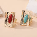 TongLing European Colorful Resin Elastic Ring Exaggerated Chunky Ring for Party Accessories