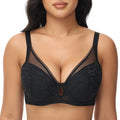 Plus Size Bra for Women Push up Underwire Bras Sexy Hollow Out Lingerie Thin Cup Brassiere Femme 34 to 44DD Cup