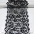22cm Width Black Eyelash Lace Mesh Trim Non-elastic Eyelash Lace Eyelash Lace Manufacturers