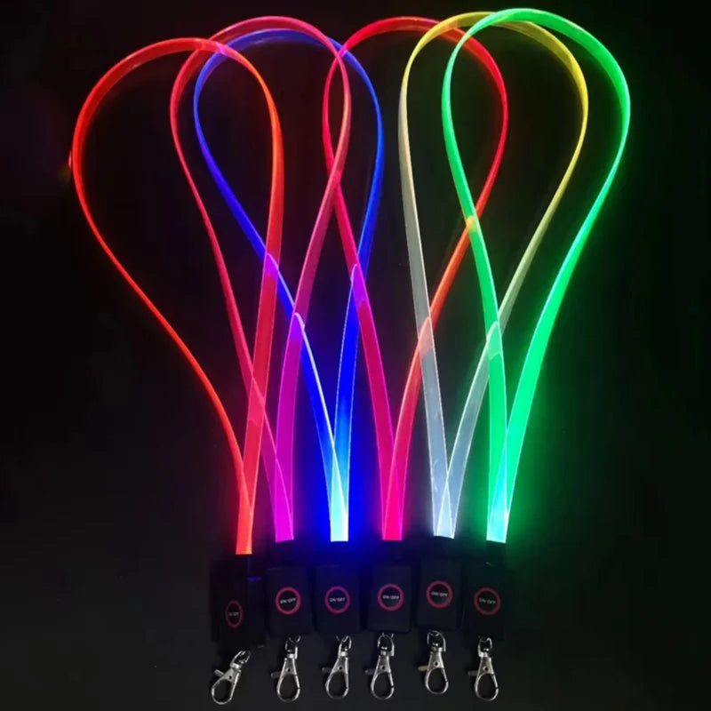 Hot Selling Luminous Flashing Lights Necklace Lanyard Neck Led