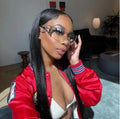 Rimless Oversized Female Shades Eyewear One Piece Lens Woman Sunglasses Fashionable Outdoor Y2k Style Metal Sunglasses Oem