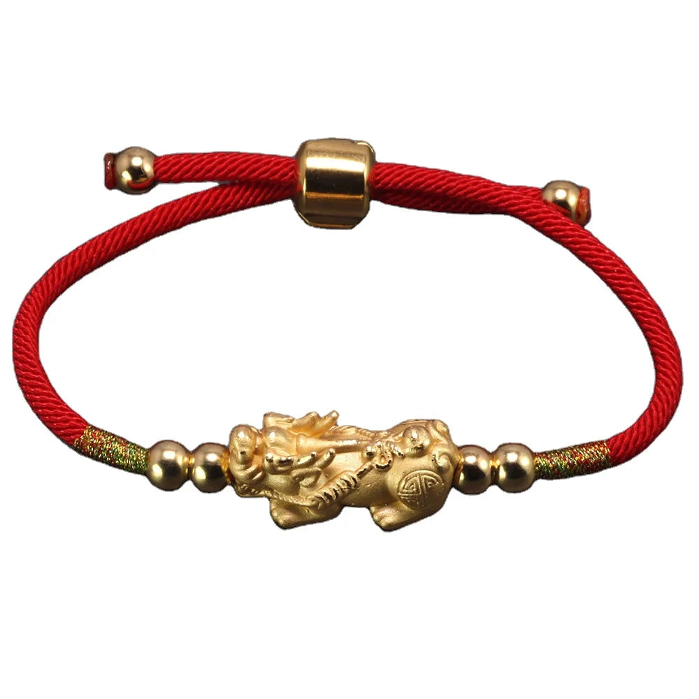 Lucky Red Rope Bracelets 999 Sterling Silver Tibetan Buddhist Knots Charm Bracelet