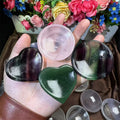 Wholesale Bulk Crystal Bowl Around 6 Cm Reiki Stone Rose Quartz Healing Stone Rainbow Fluorite Bowl for Meditation