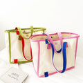 Heavy Duty Large Capacity Canvas Reusable Beach Cotton Canvas Tote Bag Travel Canvas Tote Shopping Bag with Custom logo