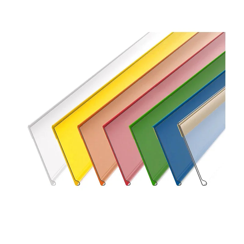 Extruded Adhesive Acrylic Retail Wood Price Edge Shelf Label Tag Holder Data Strips for Supermarket Shelves MegaBDM