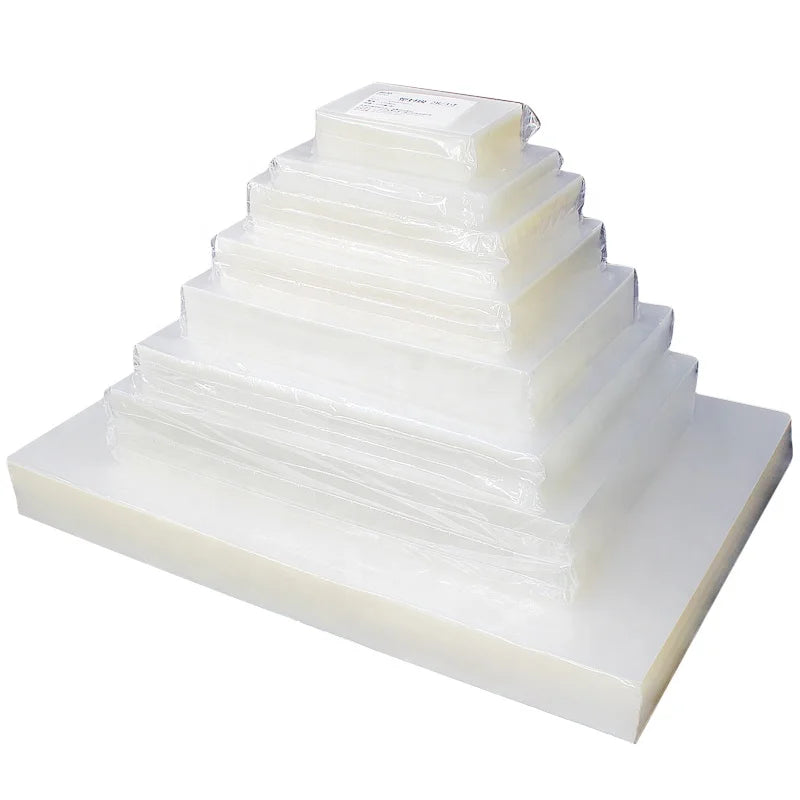 Wholesale 80mic PET Transparent Thermal Lamination Film Plastic Pouches Anti-Scratch A4 Paper Photo Film Laminating Glossy Rigid