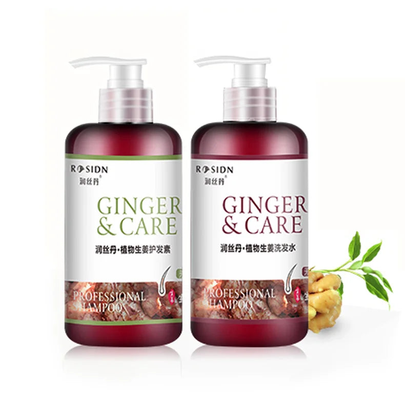 OEM Private Label 2-in-1 Anti-Dandruff & Anti-Loss Silky Refreshing Ginger Shampoo for Unisex with Free Sample