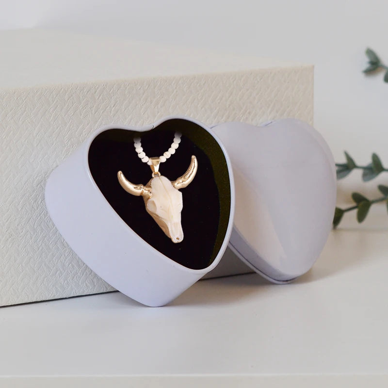 Custom Eco-Friendly Heart-Shaped Tinplate Necklace Gift Packaging for Valentines and Mother's Day with Lid