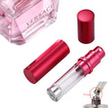 Mini 5ml Cylinder Glass Perfume Diffuser Bottle Custom Aluminum Screw Cap Pump Sprayer Screen Printing Free Box MOQ 50pcs