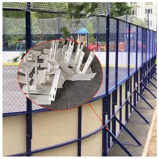 Indoor and Outdoor Skating Rink Fence Support with Leg Accessories Custom Fabrication ServicesAccording to Custom