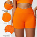 7648 Custom Logo Sports Wear Seamless Running Shorts Plus Size Women's Yoga Workout Gym Biker Shorts
