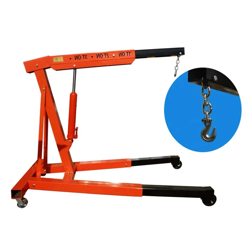 China Factory 3 Ton Portable Hydraulic Floor Small Lift Engine Crane