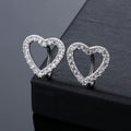 Summer Fashion Pave 3A Zircon Belly Rings Piercing Jewelry Stainless Steel Top Down Belly Rings Sexy Heart Belly Button Rings