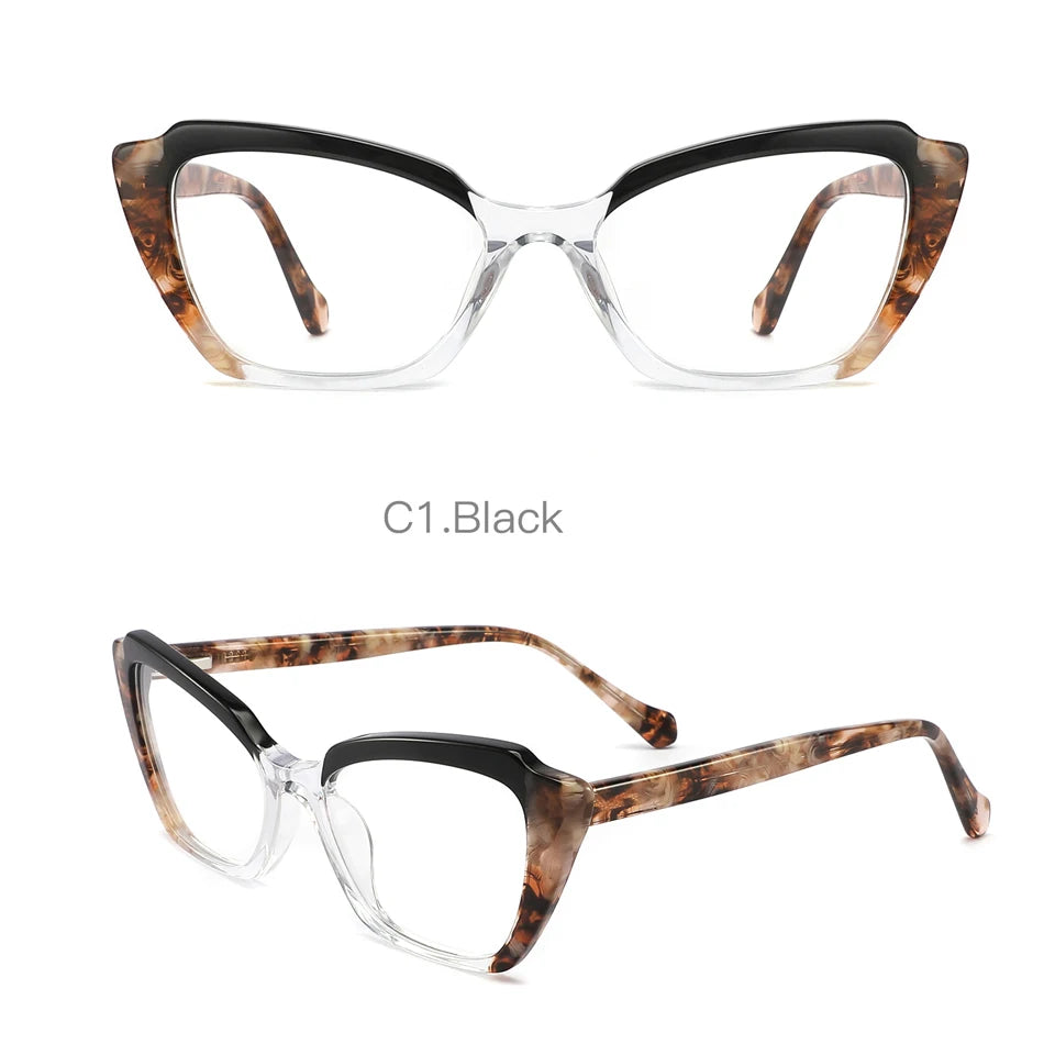 Latest Fashion Designer CE Combined Acetate Women Vision Glasses Frames Acetate Eyewear